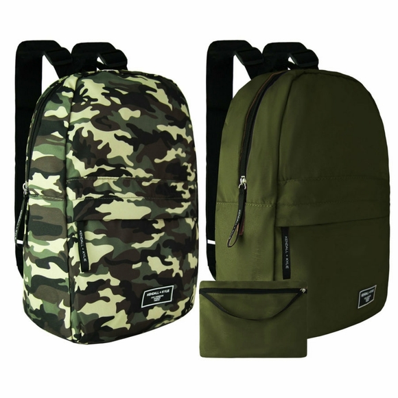 Kendall + Kylie 2-Pack Washable Dark Green Unisex Backpack HBKK 221 3000 36